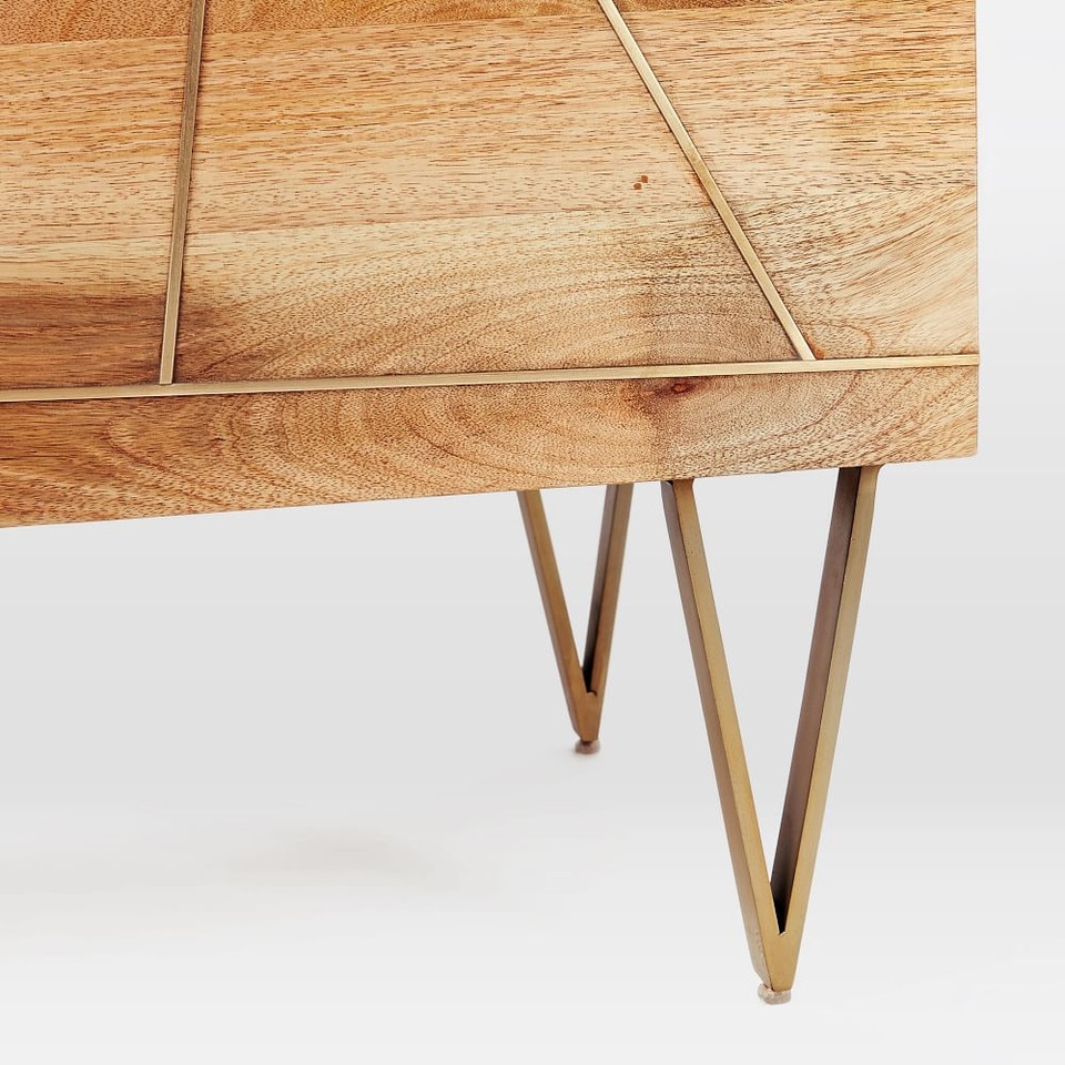 Roar + Rabbit™ Brass Geo Inlay 3Drawer Dresser west elm Australia